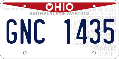 OH license plate GNC1435