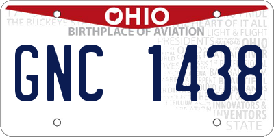 OH license plate GNC1438