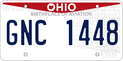 OH license plate GNC1448