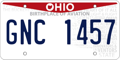 OH license plate GNC1457