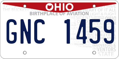 OH license plate GNC1459