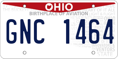 OH license plate GNC1464