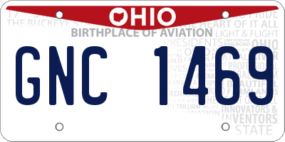 OH license plate GNC1469