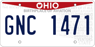 OH license plate GNC1471