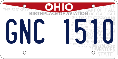 OH license plate GNC1510