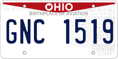 OH license plate GNC1519