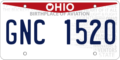 OH license plate GNC1520