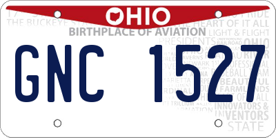OH license plate GNC1527