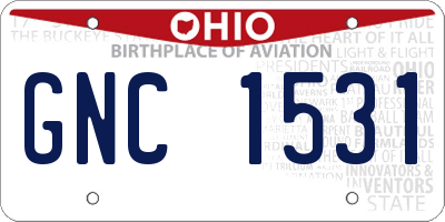 OH license plate GNC1531