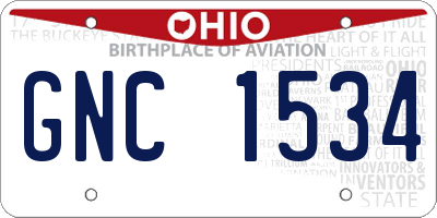 OH license plate GNC1534