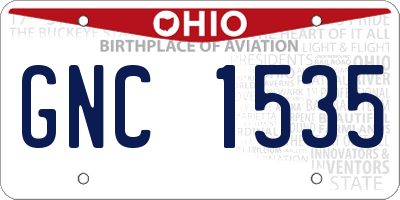 OH license plate GNC1535