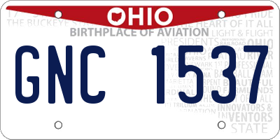 OH license plate GNC1537