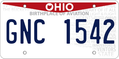 OH license plate GNC1542