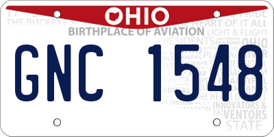 OH license plate GNC1548