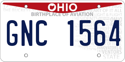 OH license plate GNC1564