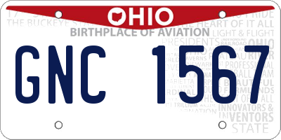 OH license plate GNC1567