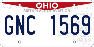 OH license plate GNC1569