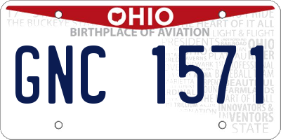 OH license plate GNC1571