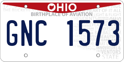 OH license plate GNC1573