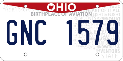 OH license plate GNC1579