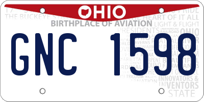 OH license plate GNC1598