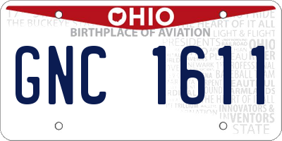 OH license plate GNC1611