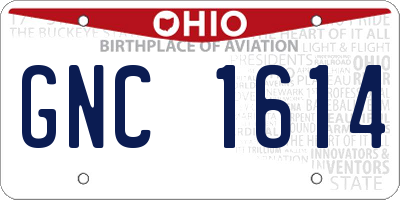 OH license plate GNC1614