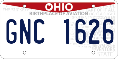 OH license plate GNC1626