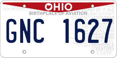 OH license plate GNC1627