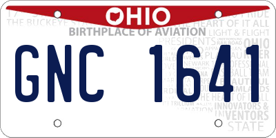OH license plate GNC1641