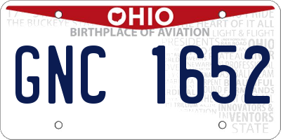 OH license plate GNC1652