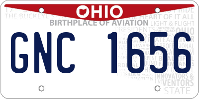 OH license plate GNC1656