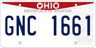 OH license plate GNC1661