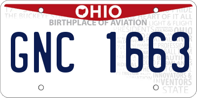 OH license plate GNC1663