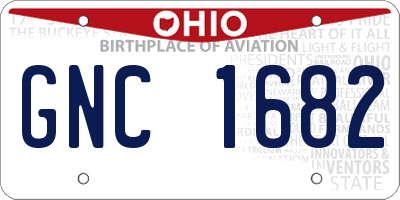 OH license plate GNC1682