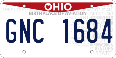 OH license plate GNC1684