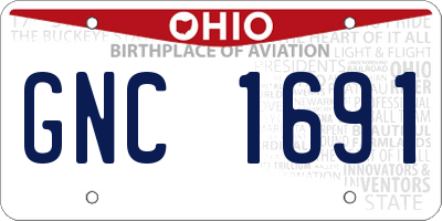 OH license plate GNC1691
