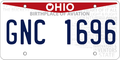 OH license plate GNC1696