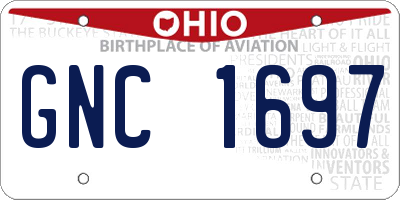 OH license plate GNC1697