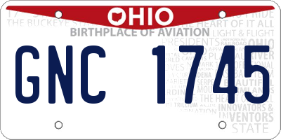 OH license plate GNC1745