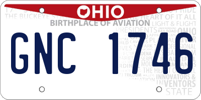 OH license plate GNC1746