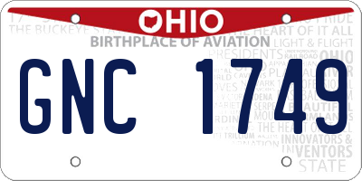OH license plate GNC1749