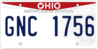 OH license plate GNC1756