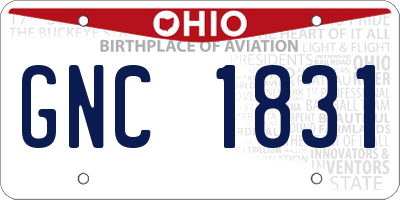 OH license plate GNC1831