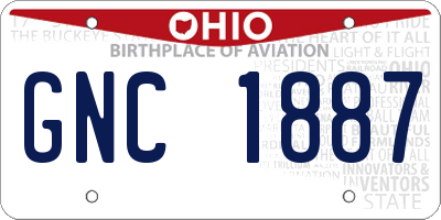 OH license plate GNC1887