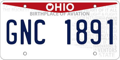 OH license plate GNC1891