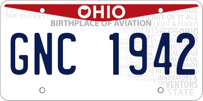 OH license plate GNC1942