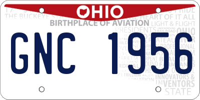 OH license plate GNC1956