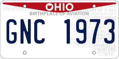 OH license plate GNC1973