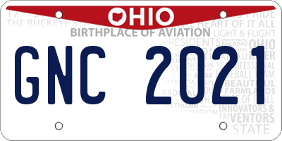 OH license plate GNC2021